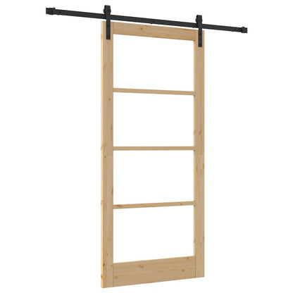 Sliding Door ORKDAL Natural and Black 93 x 202 cm