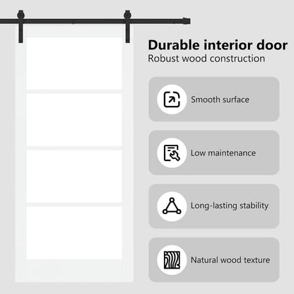 Sliding Door ORKDAL White and Black 93 x 202 cm