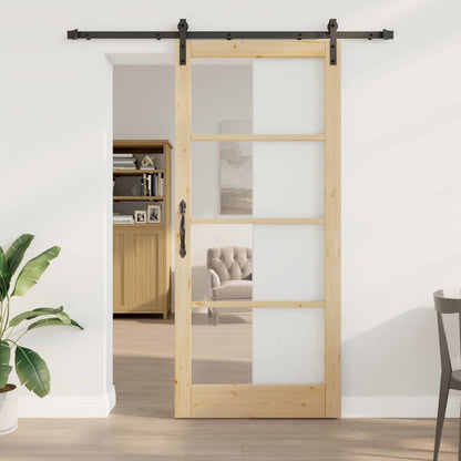 Sliding Door ORKDAL Natural and Black 93 x 211 cm