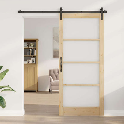 Sliding Door ORKDAL Natural and Black 93 x 211 cm