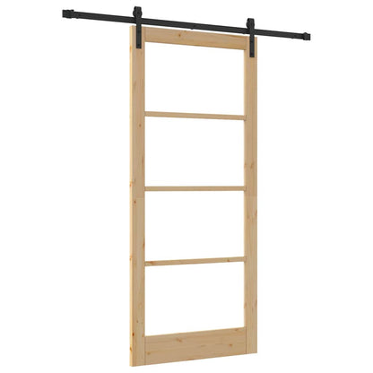 Sliding Door ORKDAL Natural and Black 93 x 211 cm