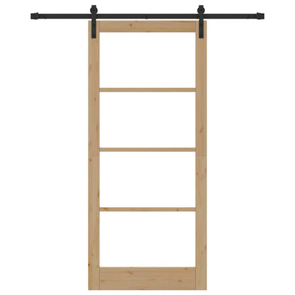 Sliding Door ORKDAL Natural and Black 93 x 211 cm