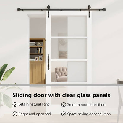 Sliding Door ORKDAL White and Black 93 x 211 cm
