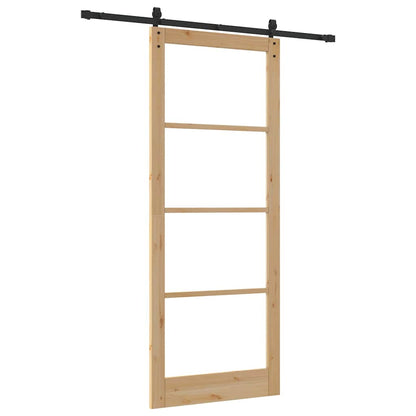 Sliding Door ORKDAL Natural and Black 93 x 232 cm