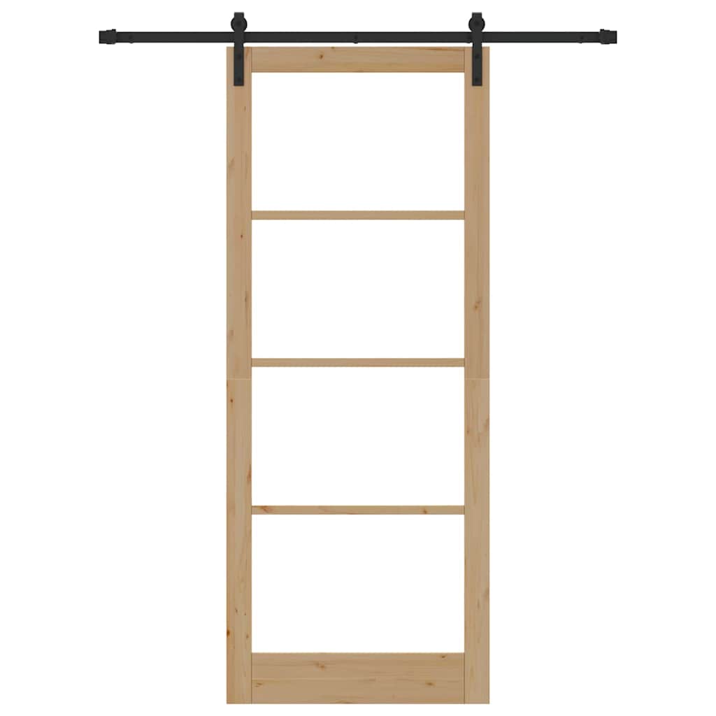 Sliding Door ORKDAL Natural and Black 93 x 232 cm