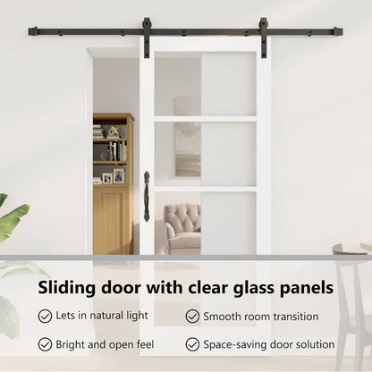 Sliding Door ORKDAL White and Black 83 x 202 cm