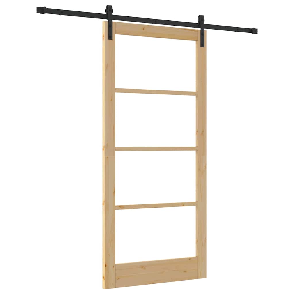 Sliding Door ORKDAL Natural and Black 93 x 202 cm