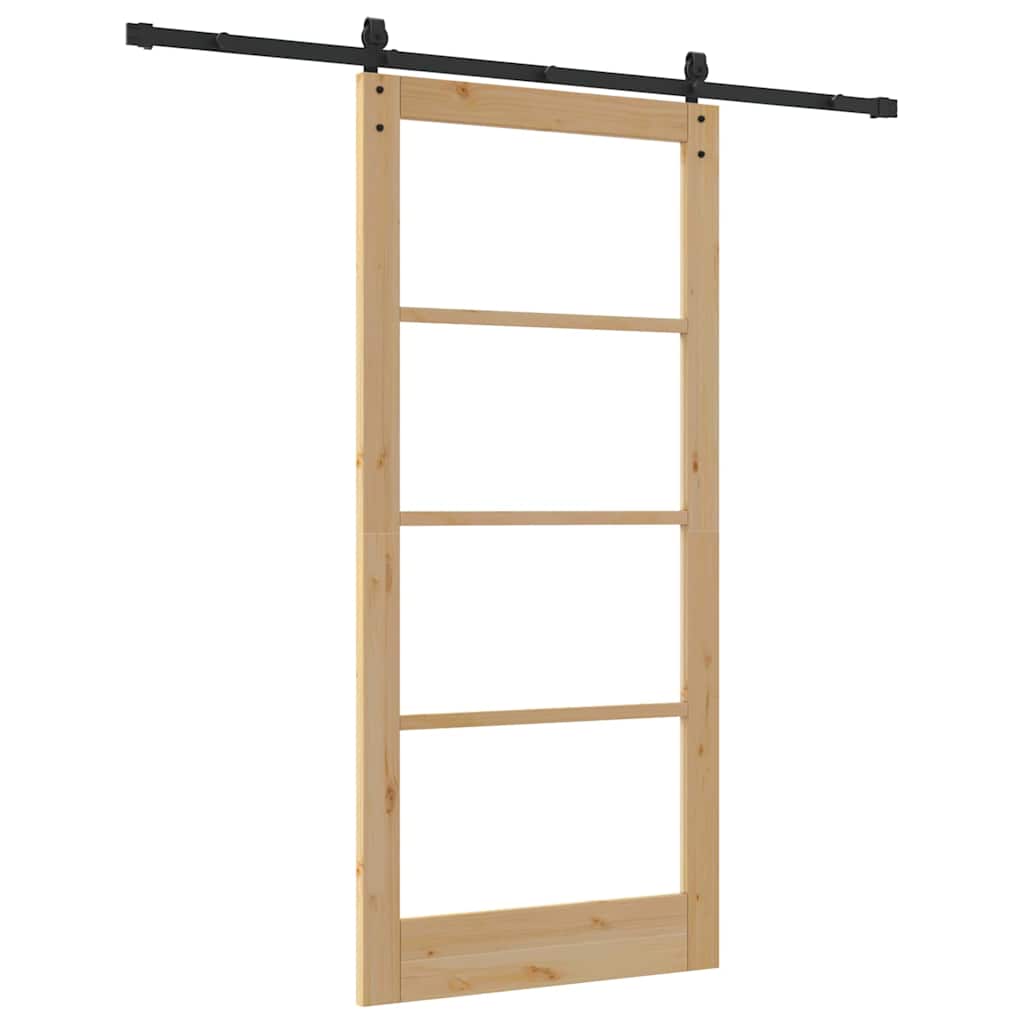 Sliding Door ORKDAL Natural and Black 93 x 202 cm