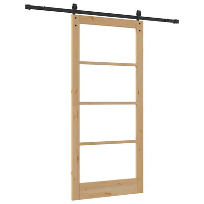 Sliding Door ORKDAL Natural and Black 93 x 202 cm