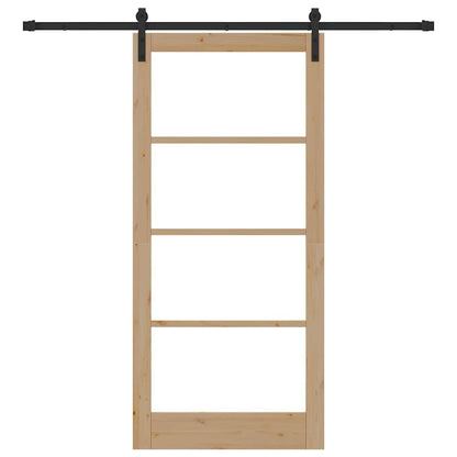 Sliding Door ORKDAL Natural and Black 93 x 202 cm