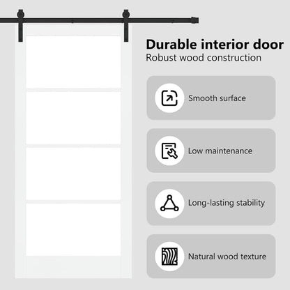 Sliding Door ORKDAL White and Black 93 x 202 cm