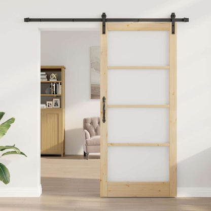 Sliding Door ORKDAL Natural and Black 93 x 211 cm