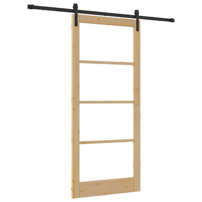 Sliding Door ORKDAL Natural and Black 93 x 211 cm