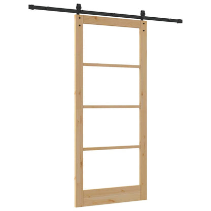 Sliding Door ORKDAL Natural and Black 93 x 211 cm