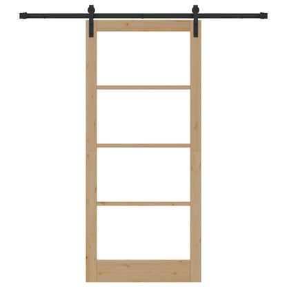 Sliding Door ORKDAL Natural and Black 93 x 211 cm