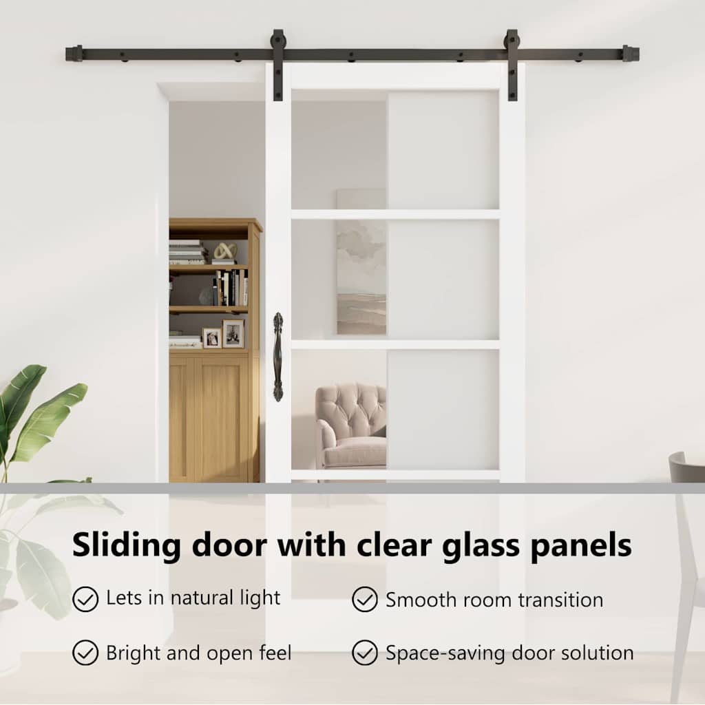 Sliding Door ORKDAL White and Black 93 x 211 cm