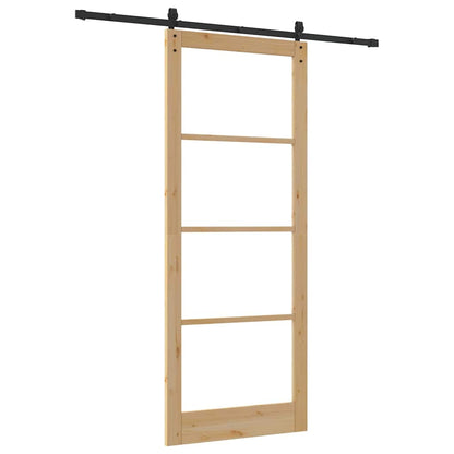 Sliding Door ORKDAL Natural and Black 93 x 232 cm