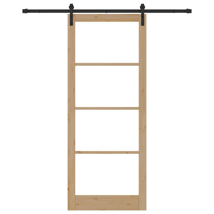 Sliding Door ORKDAL Natural and Black 93 x 232 cm