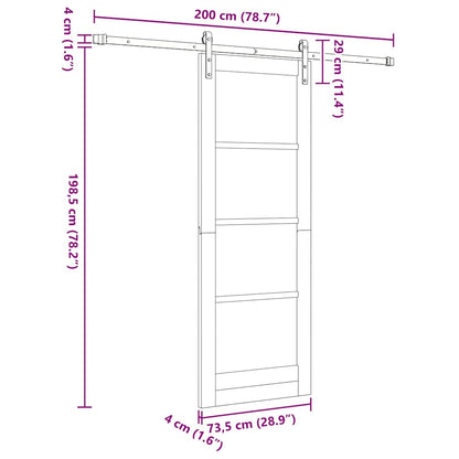 Sliding Door ORKDAL Natural 73.5 x 198.5 cm