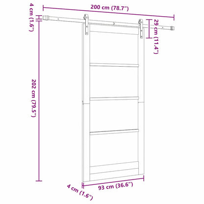 Sliding Door ORKDAL Natural 93 x 202 cm