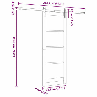 Sliding Door ORKDAL Natural 73.5 x 198.5 cm