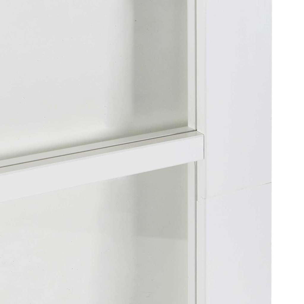 Sliding Door ORKDAL White 93 x 202 cm Solid Pine Wood and Glass