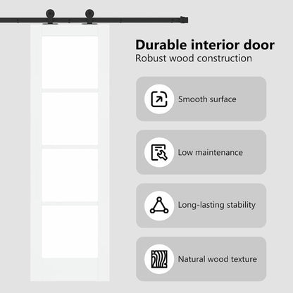 Sliding Door ORKDAL White and Black 61 x 198.5 cm