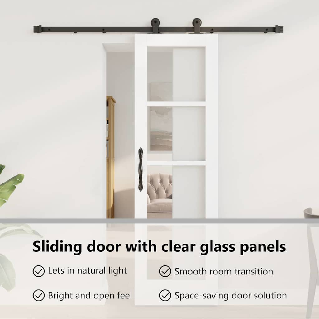 Sliding Door ORKDAL White and Black 61 x 198.5 cm
