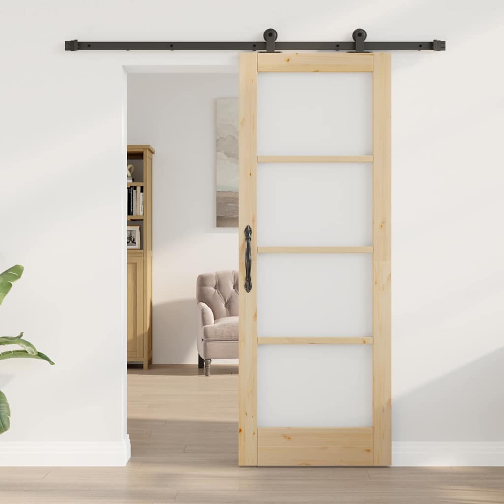 Sliding Door ORKDAL Natural and Black 73.5 x 198.5 cm