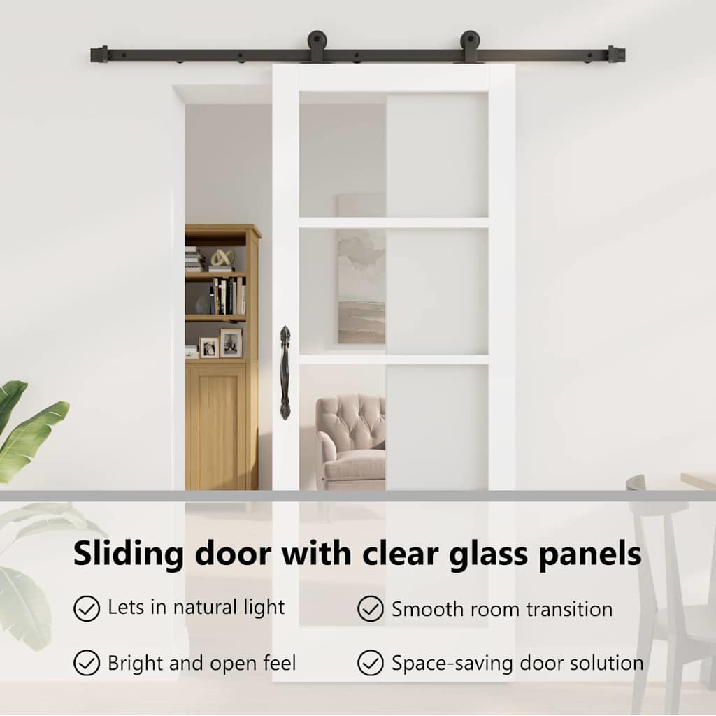 Sliding Door ORKDAL White and Black 83 x 211 cm