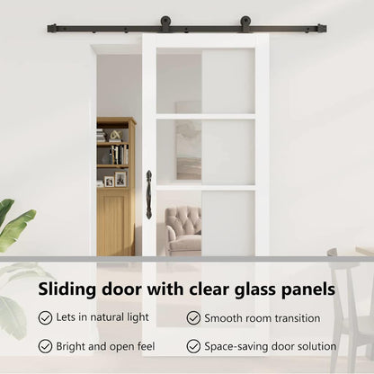 Sliding Door ORKDAL White and Black 83 x 211 cm
