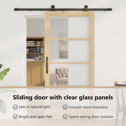 Sliding Door ORKDAL Natural and Black 93 x 202 cm