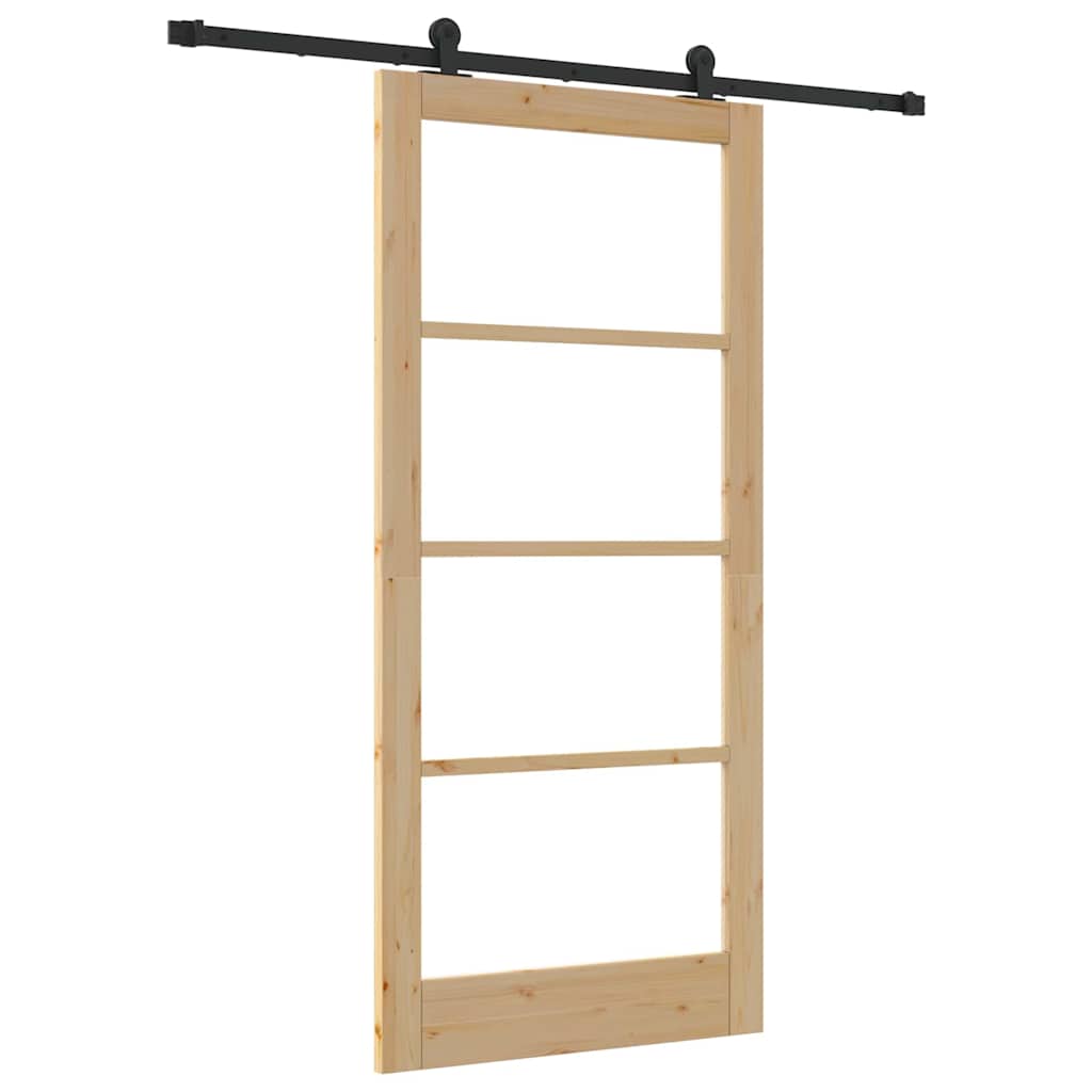 Sliding Door ORKDAL Natural and Black 93 x 202 cm