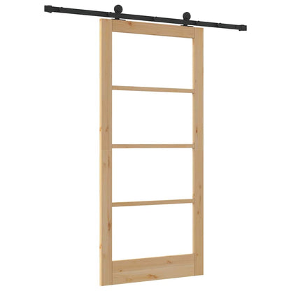 Sliding Door ORKDAL Natural and Black 93 x 202 cm