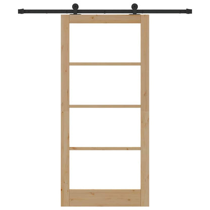 Sliding Door ORKDAL Natural and Black 93 x 202 cm