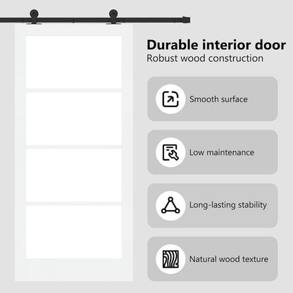 Sliding Door ORKDAL White and Black 93 x 202 cm