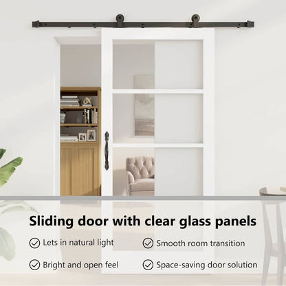 Sliding Door ORKDAL White and Black 93 x 202 cm