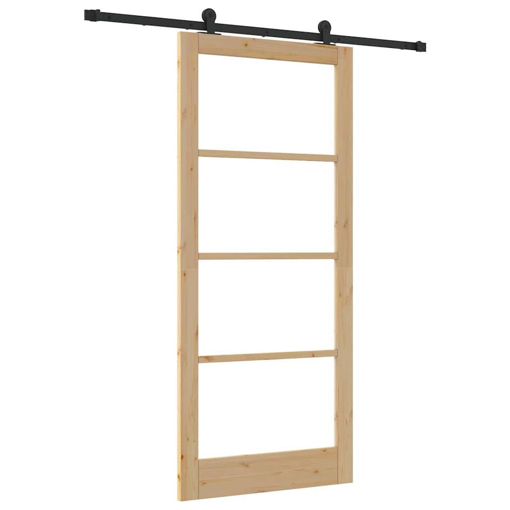Sliding Door ORKDAL Natural and Black 93 x 211 cm