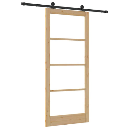 Sliding Door ORKDAL Natural and Black 93 x 211 cm