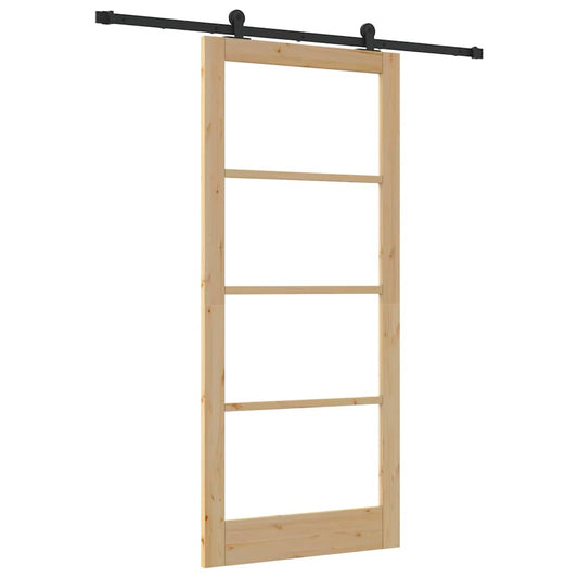 Sliding Door ORKDAL Natural and Black 93 x 211 cm