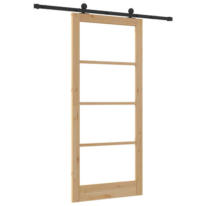 Sliding Door ORKDAL Natural and Black 93 x 211 cm