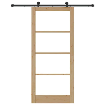 Sliding Door ORKDAL Natural and Black 93 x 211 cm