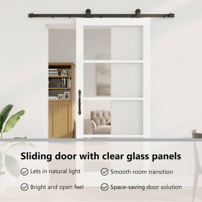 Sliding Door ORKDAL White and Black 93 x 211 cm