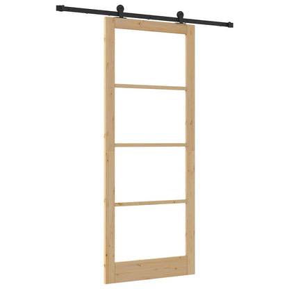 Sliding Door ORKDAL Natural and Black 93 x 232 cm