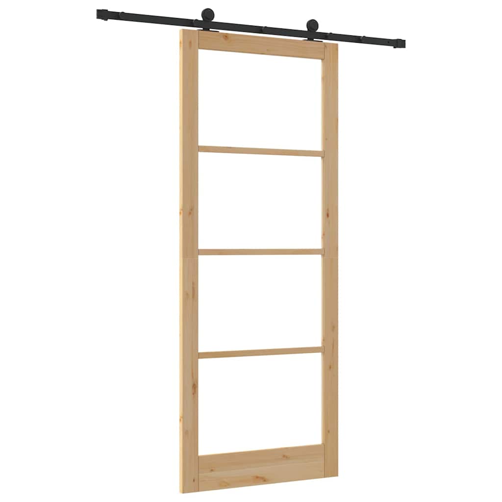 Sliding Door ORKDAL Natural and Black 93 x 232 cm