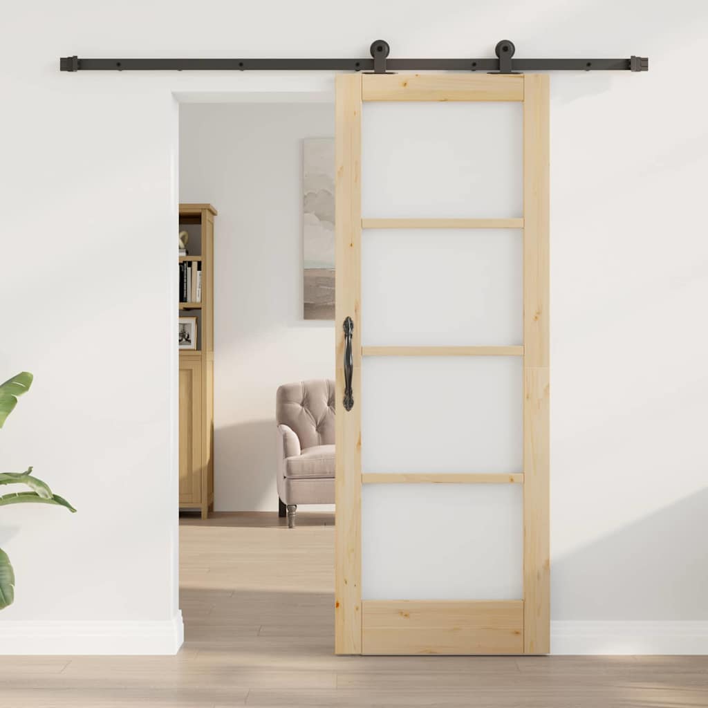 Sliding Door ORKDAL Natural and Black 73.5 x 198.5 cm