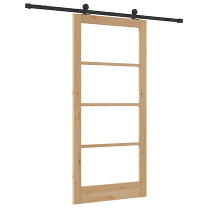 Sliding Door ORKDAL Natural and Black 93 x 202 cm