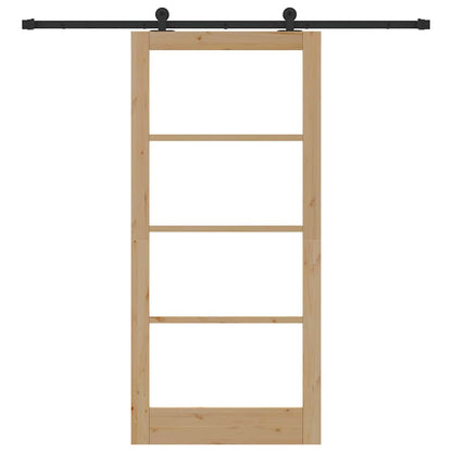 Sliding Door ORKDAL Natural and Black 93 x 202 cm
