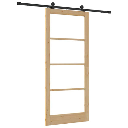 Sliding Door ORKDAL Natural and Black 93 x 211 cm