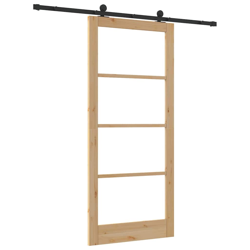 Sliding Door ORKDAL Natural and Black 93 x 211 cm